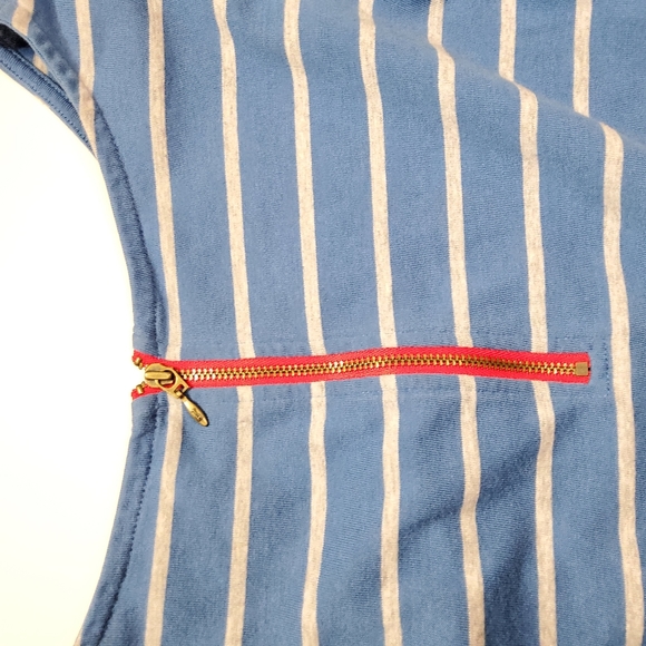 Tommy Hilfiger Women's Striped Blue Midi Dress - Size L - Picture 5 of 6